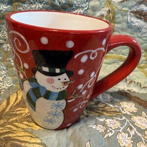CENTURY CHEERFUL SNOWMAN MUG
